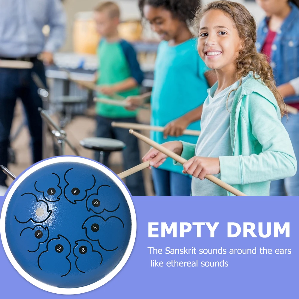

8 inch Tongue Drum 8-Tone Steel C Key with Drumsticks Percussion Instrument Percussion Hand Tang Ethereal Rhythm Drum