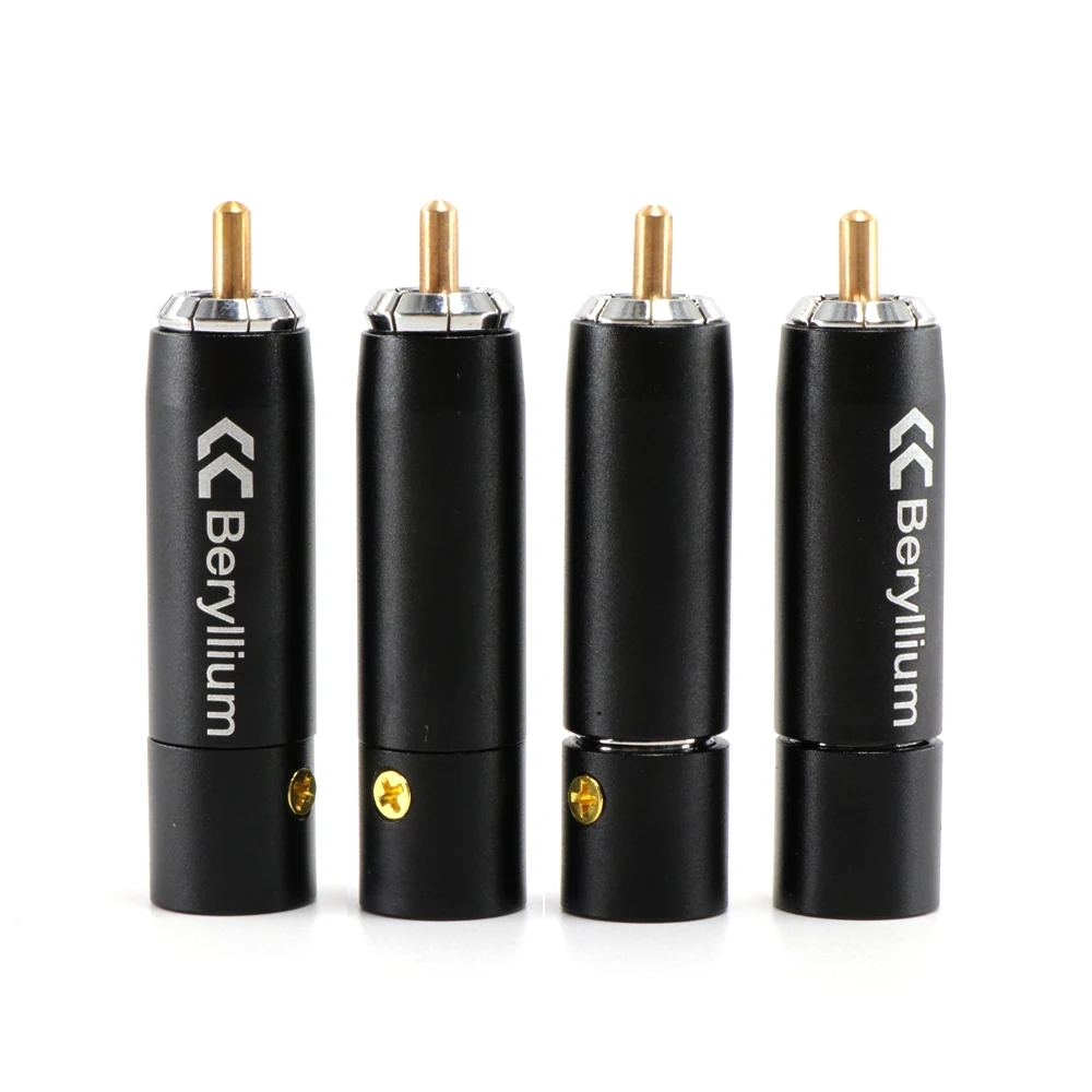 4 шт./лот CopperColor RCA-BE бериллиевые штекеры RCA Штекерный Соединительный кабель для