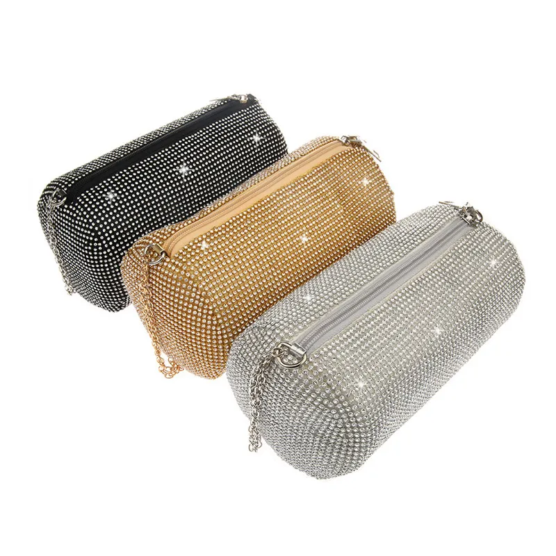 Роскошная блестящая женская сумочка Стразы свадебная сумка мешок вечерняя