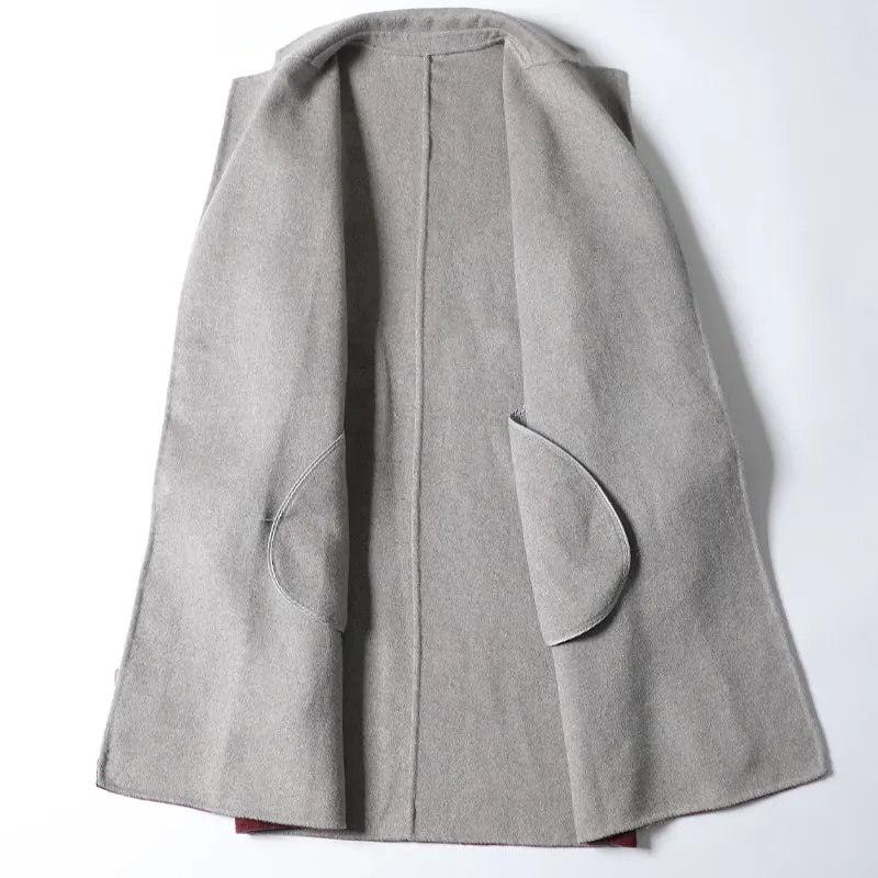 2020 длинное шерстяное пальто женское элегантное весеннее жакет Женская Осенняя