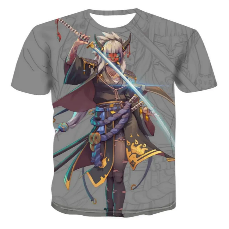 

2021 new clothing round neck T-shirt, men's 3D printing, short sleeve T-shirt, 3D cartoon creative design, men's casual top, s-6