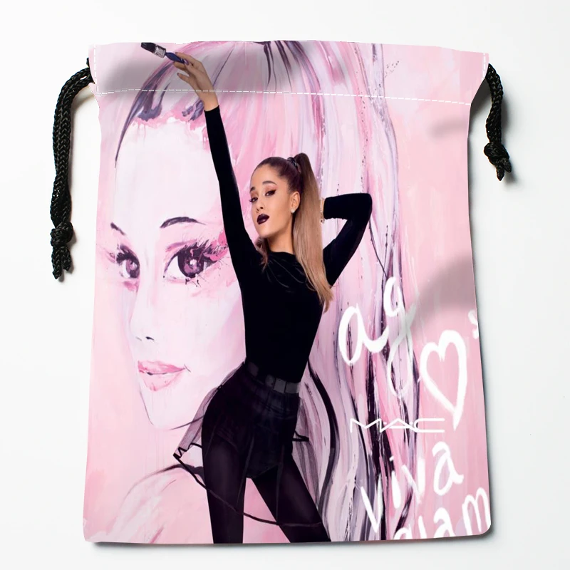 Новое поступление Ariana Grande Сумки на шнурке на заказ для хранения с принтом, сумки для хранения, размеры 18X22 см, сумки для одежды