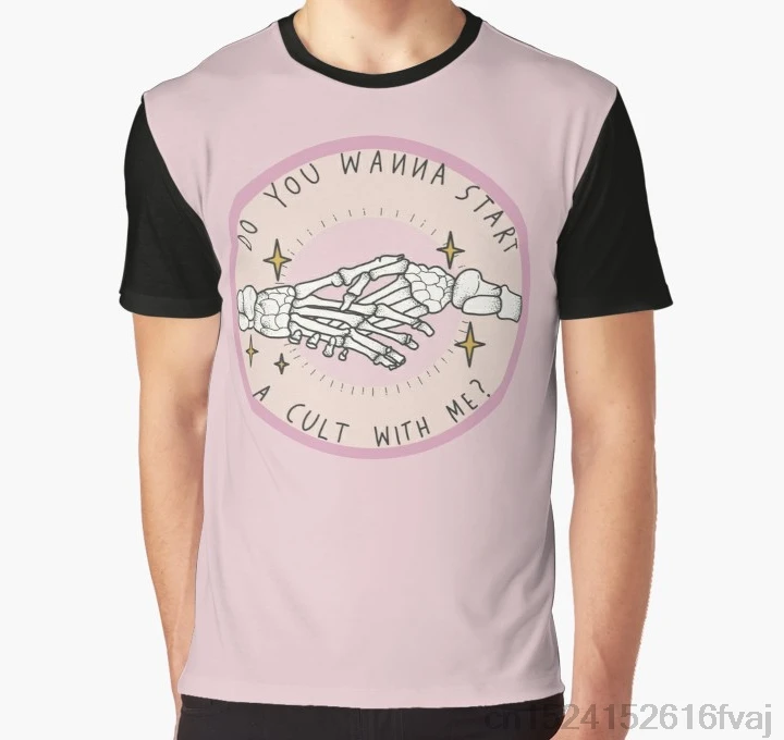 Женская футболка с принтом Мужская забавная вы хотите начать культ со мной