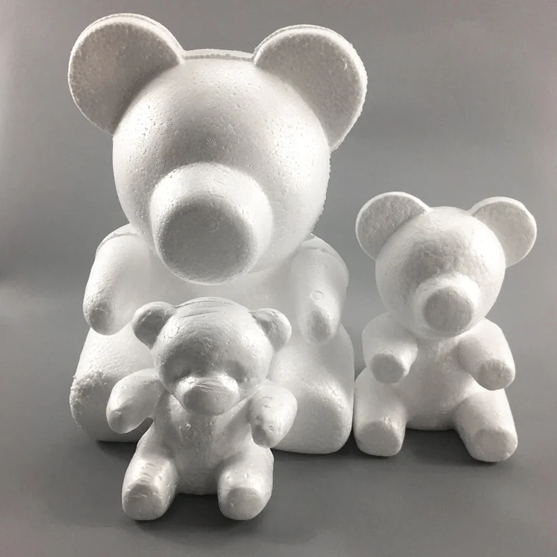 

Polystyrene Styrofoam White Foam Bear Mold DIY Valentine's Day Party Gifts-30