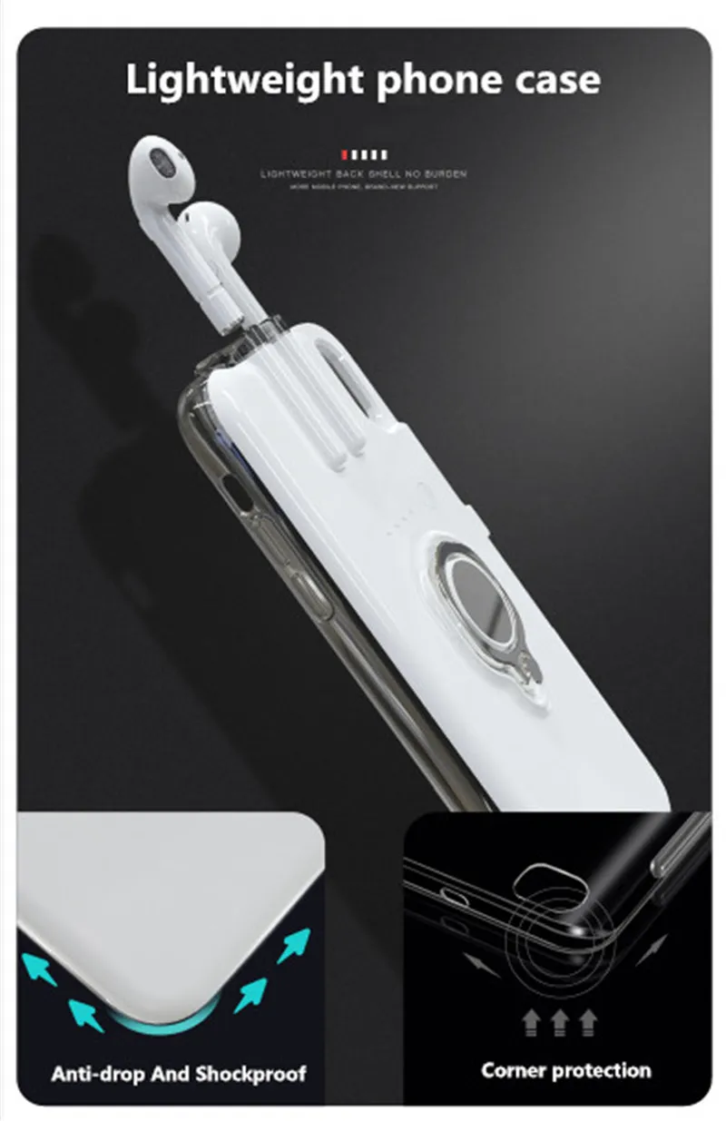 Модный беспроводной Bluetooth наушник чехол для телефона для iPhone 6 6x7 8 Plus Bluetooth ушной чехол для телефона s для iPhone XS MAX XR X Чехол