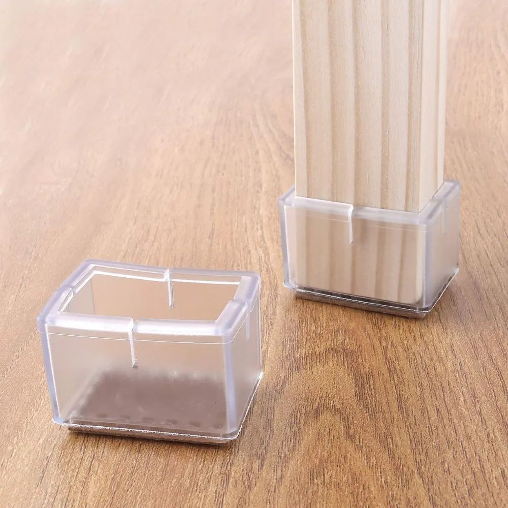 Силиконовые накладки на ножки стула 16 шт. прозрачные колпачки для мебели