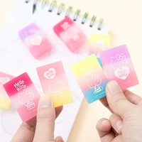 kawaii transparent jelly color gradient eraser creative cartoon soft rubber easy to wipe student school supplies cute stationery