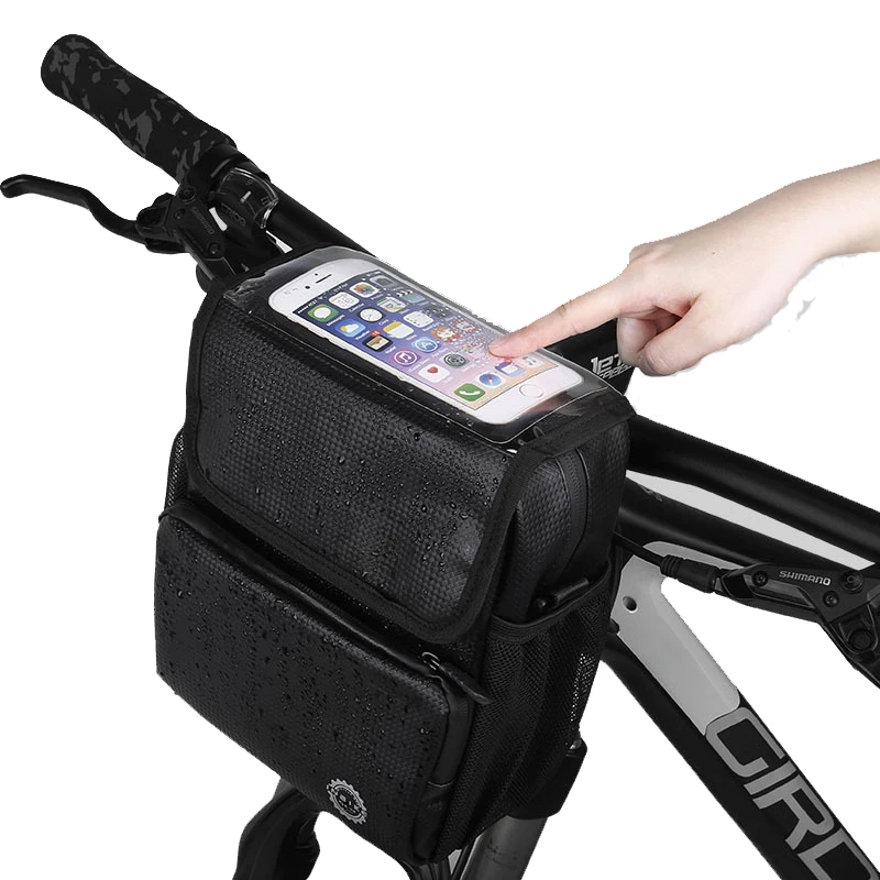 handlebar bike accessories phone case travel articles waterproof goods luggage bag on the steering wheel things bicycle front free global shipping