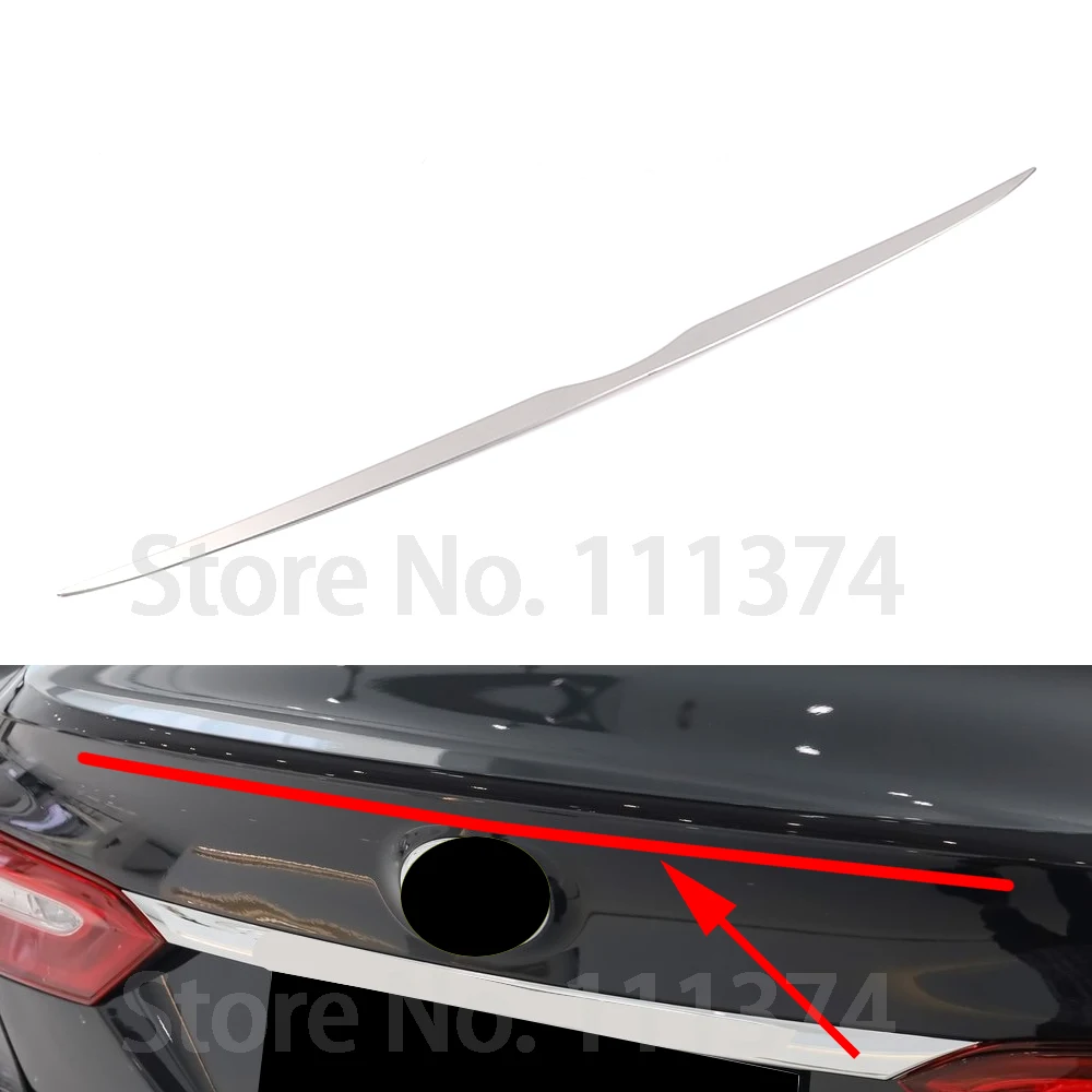 

Хромированная накладка на заднюю дверь для Toyota Camry XV70 2018 2019 2020 задняя дверь багажник из нержавеющей стали декоративные аксессуары