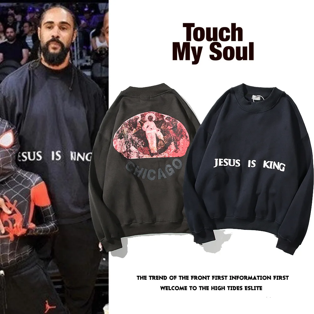 

Fleece Sweatshirt Hip Hop Kanye West Pullovers Vintage Hoodie Men Streetwear Kendall Jenner Long Sleeve Oversize Hoodies