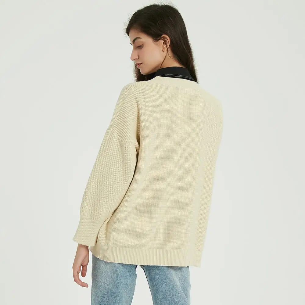 Wixra Женский вязаный кардиган свитер осень зима Повседневный v-образный вырез