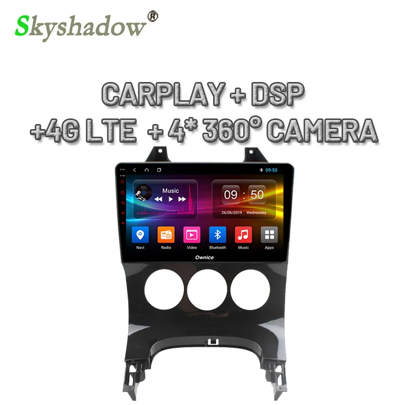DSP IPS panoramic camera Android 9.0 4G+64G Car DVD Player GPS map RDS Radio Bluetooth WIFI for Peugeot 3008 2010 2011 2012 2013 |