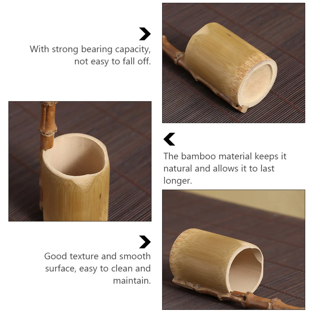 

1pc Bamboo Serving Spoon Home Water Ladle Practical Water Serving Scoop