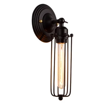 Interior lighting retro wrought iron restaurant aisle wall lamp American country industrial wind bed headlights cafe wall lamp