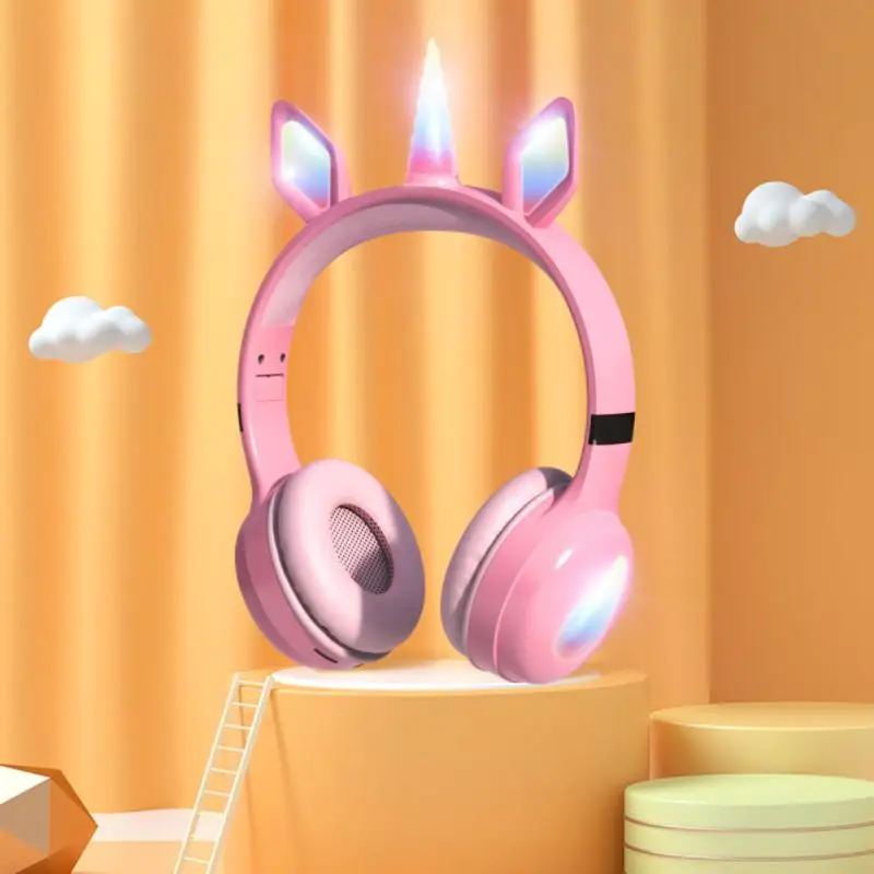 Беспроводные наушники со светодиодсветодиодный подсветильник кой с микрофоном |