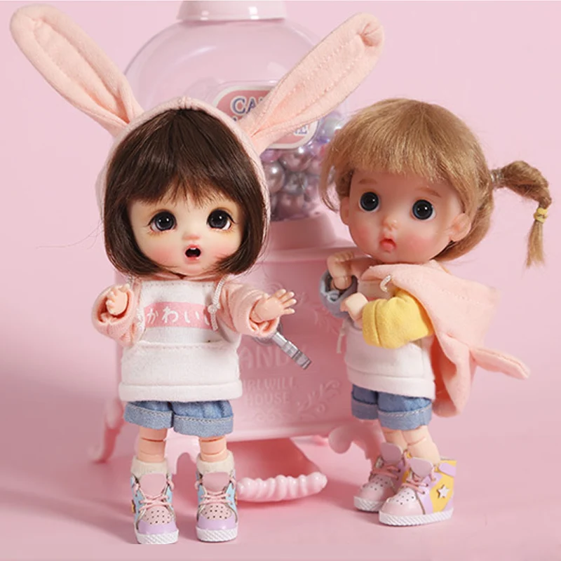 Кукла OB11 Obitsu 11 1/12 BJD милая кукла Babydoll с длинным рукавом толстовка шляпа шарнирная