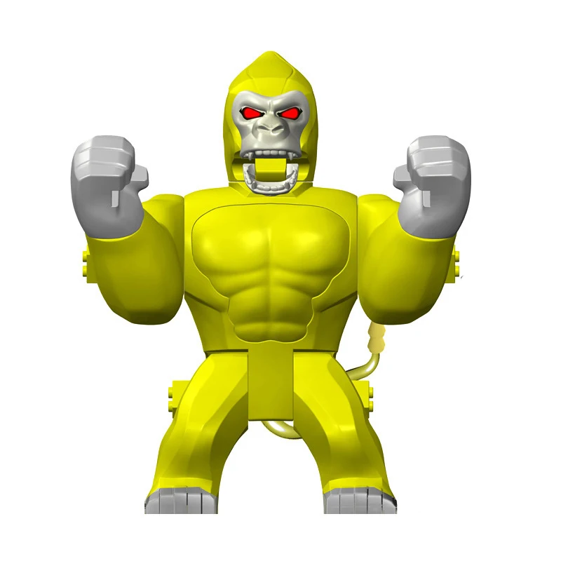 

Строительные блоки: золотистый гигант, орангутан, модель MOC, игрушки, рождественские подарки