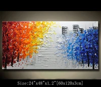 contemporary wall artpalette knife paintingcolorful landscape paintingwall decorhome decoracrylic textured painting canvas