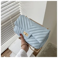 candy color chains crossbody bags for women high quality pu leather oranger yellow blue fashion shoulder bag purses