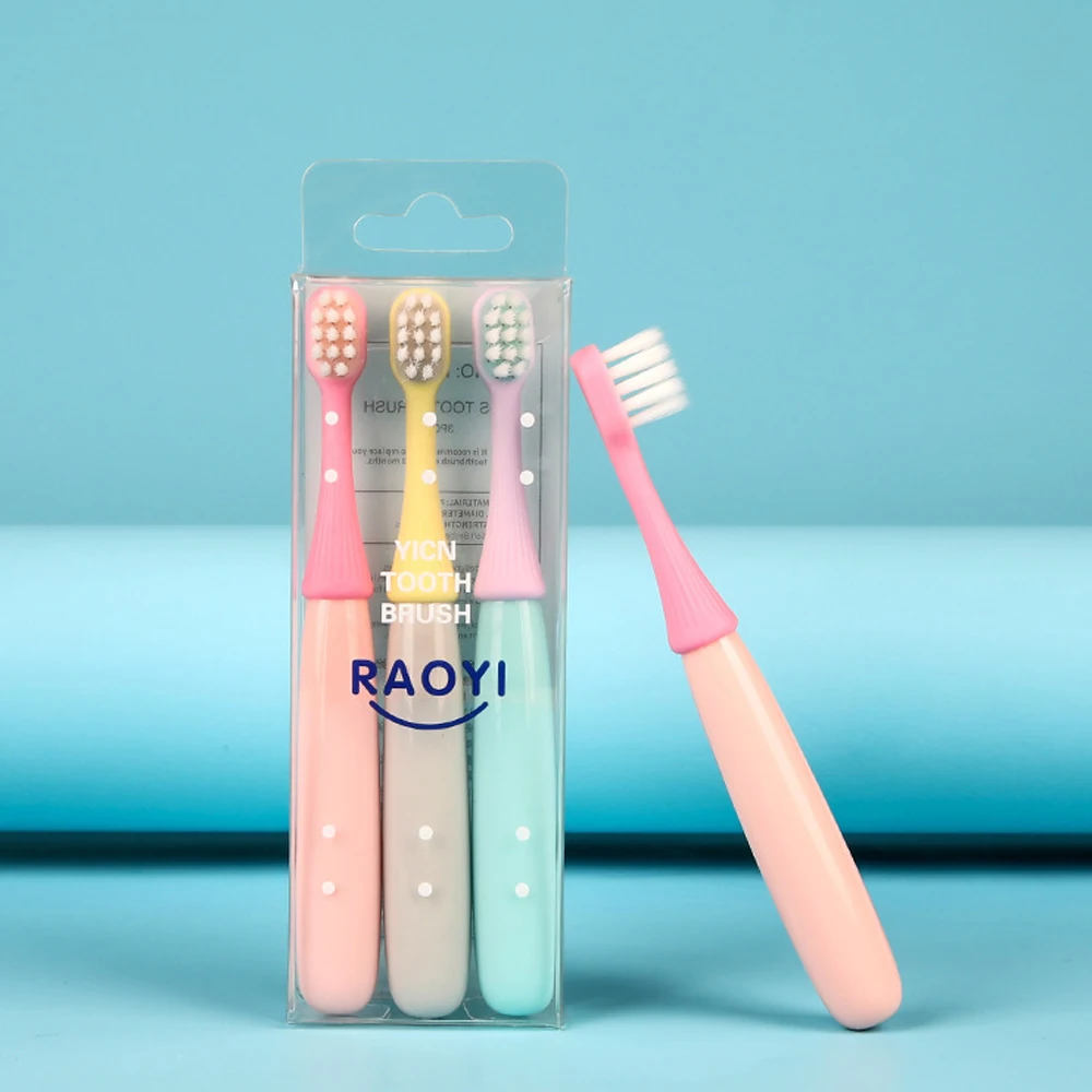 Для маленьких детей (3 шт./компл. учебная зубная щетка с мягкой щетиной PP + TPE для