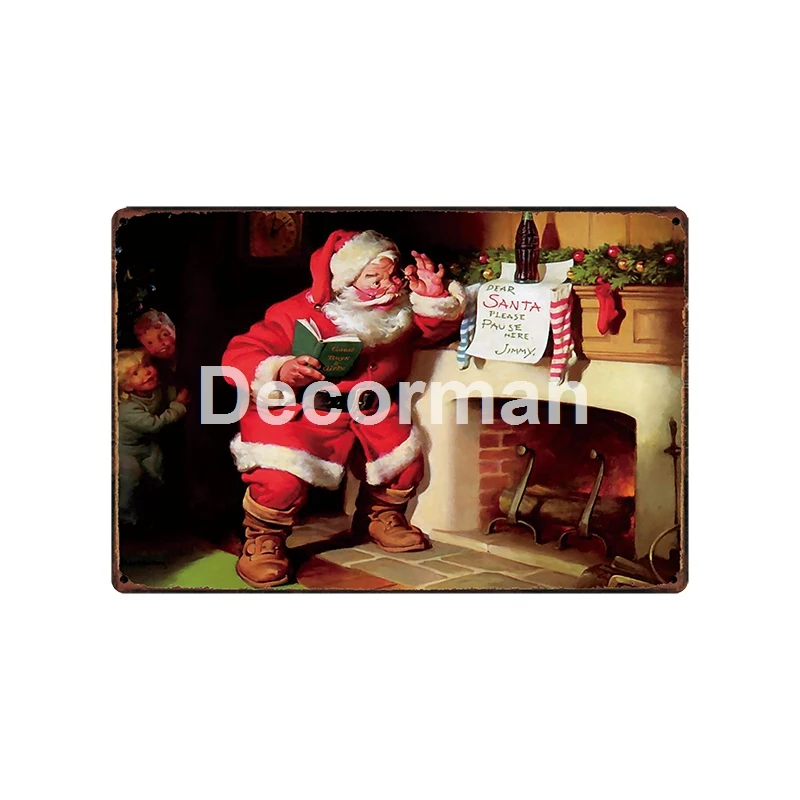 [DecorMan] пользовательские Рождество Цитата Снеговик Санта Клаус оловянный знак настенные картины Бар Паб Декор LT-1940 - Цвет: SA-3670