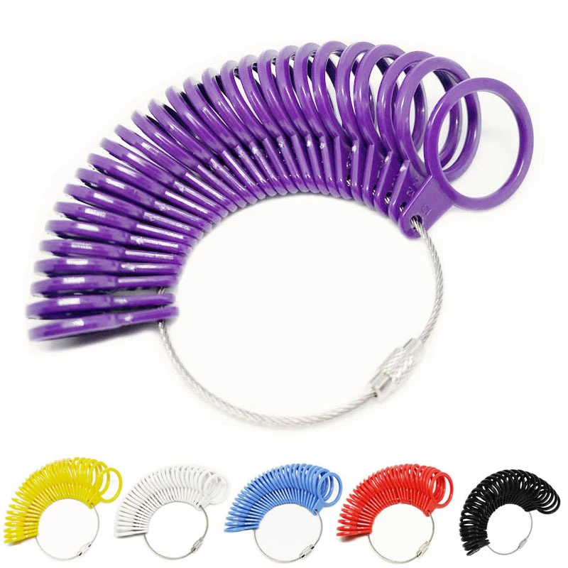 

New Jewellery Tools Ring Size Mandrel Stick Plastic Finger Gauge Ring Sizer DIY Fashion Jewelry Measuring Tools Set