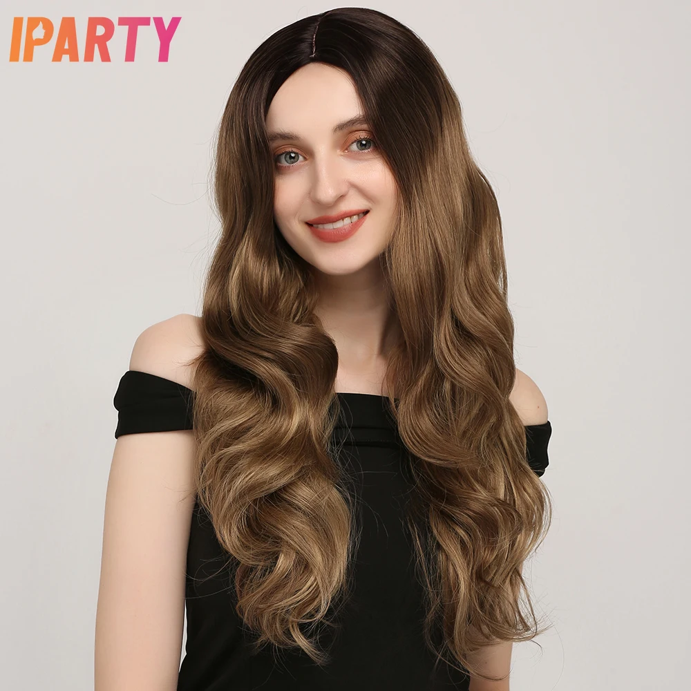 Парик женский синтетический средней длины длинный Романтический из