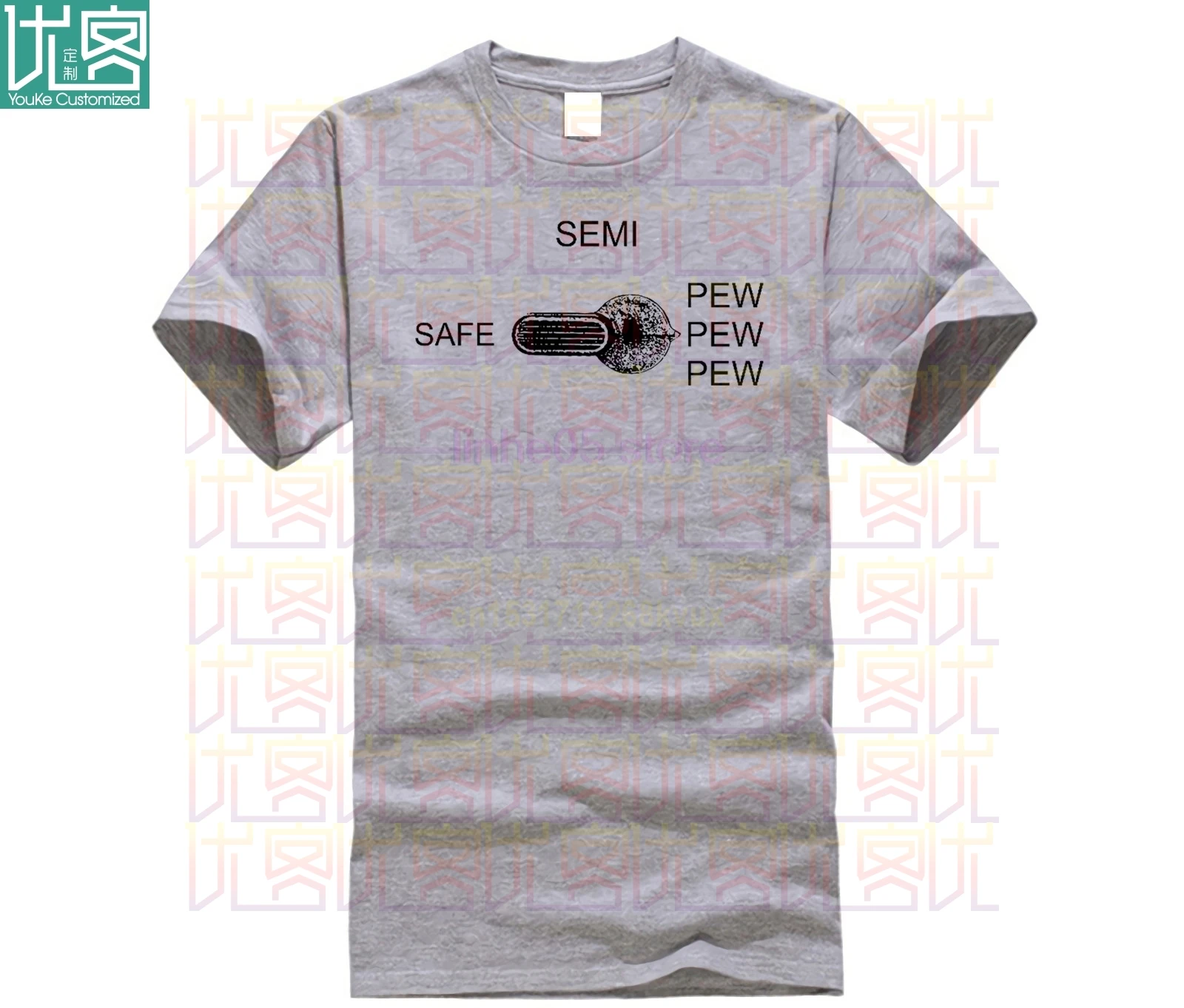 Мужская футболка Селекторный переключатель безопасности Pew Ar15 Ak47 M4 Magpul Milspec лето