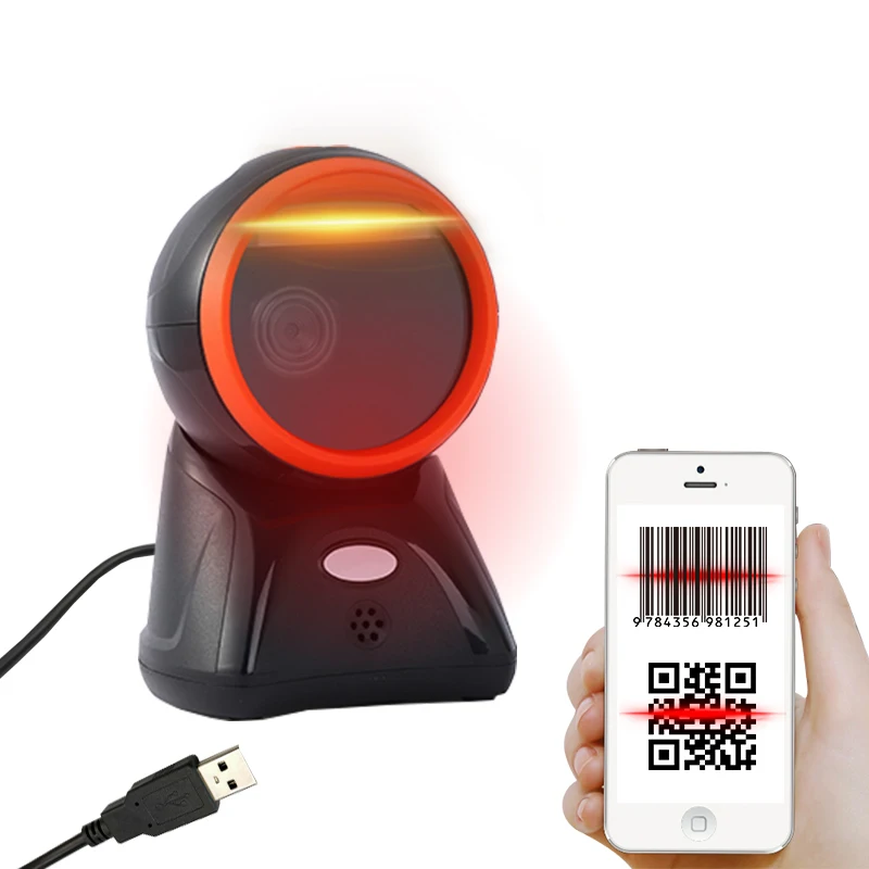 Настольный сканер штрих кодов всенаправленная USB Проводная гарнитура 2D