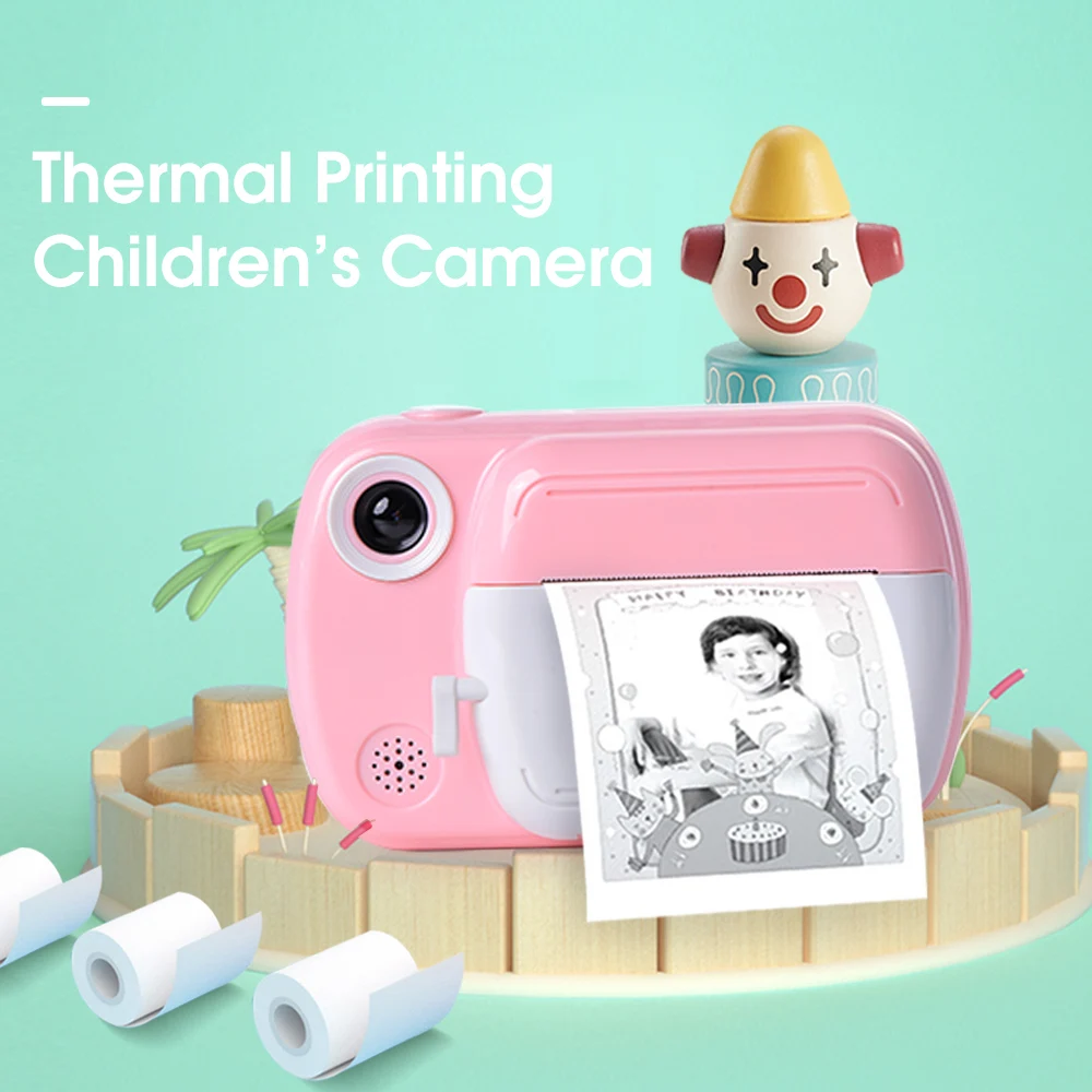 Детская камера Мгновенной Печати камера для детей 3,5 дюйма 1080P HD камера с термобумажной фотобумагой игрушечная камера для подарка на день ро... от AliExpress RU&CIS NEW