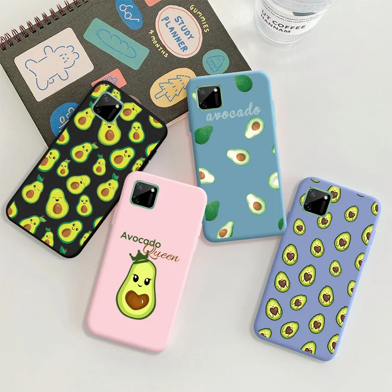 

Phone Case Avocado For OPPO Realme C11 C12 C21 Cute Soft Silicone Back Cover For OPPO Realme C11 2021 Candy TPU Soft Back Cover