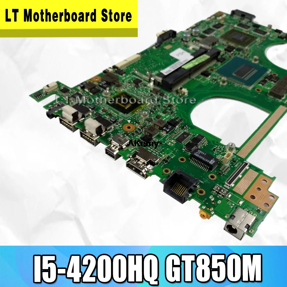 

N550JK Laptop Motherboard For Asus N550jv N550JK N550J N550JX I5-4200HQ GT850M GPU Mainboard 100% test ok
