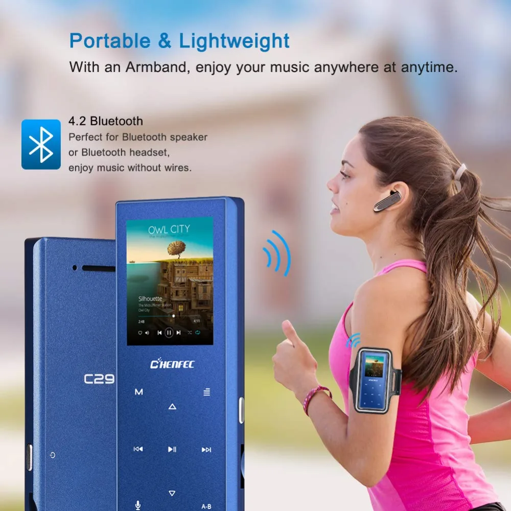 Mp3-плеер с Bluetooth, встроенный динамик, металлический музыкальный плеер без потерь с fm-радио, электронная книга для Walkman с поддержкой tf-карты до 128 ГБ