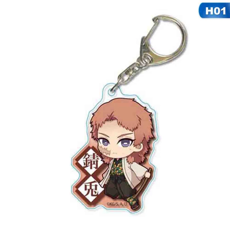 Аниме демон убийца: Kimetsu no Yaiba акриловый брелок для ключей Косплей Аниме Подарки