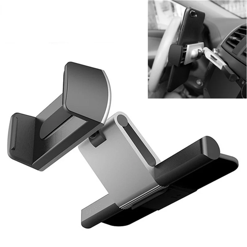 aluminum car cd slot mount cradle holder universal mobile phone stand holder bracket for iphone x for samsung gps car holder free global shipping