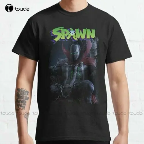 

Классическая черная футболка унисекс New Spawn, хлопковая футболка для мужчин и женщин