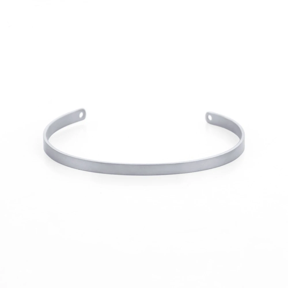 

Stainless Steel Bracelet Golden Blank Solid Color Cuff Bracelet Female High Polished Bracelet Jewelry DIY Jewelry Making