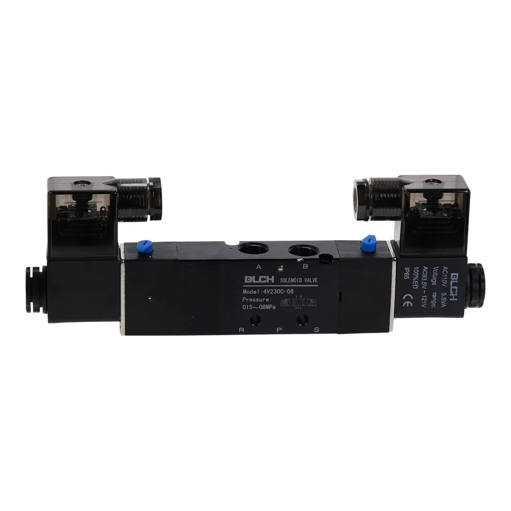 Высокое качество Пневматический электромагнитный воздушный клапан 5 Way 3 позиции