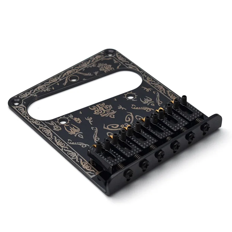 Набор 6 струн электрическая гитара мост черный металл золотой шар седло гитарные