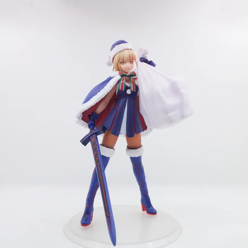 23 см Новинка, лидер продаж, аниме Fate/stay Night Grand Order Saber Arturia Pendragon, Рождественская ПВХ фигурка, коллекция моделей, Подарочная кукла