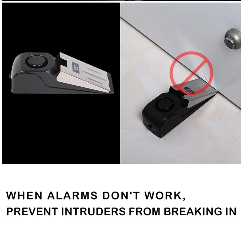 

Vibration Alarm 120DB 3 Adjustable Sensitivity Levels Mini Wireless Vibration Alarm Door Stop Alarm For Home Security Anti-Slip