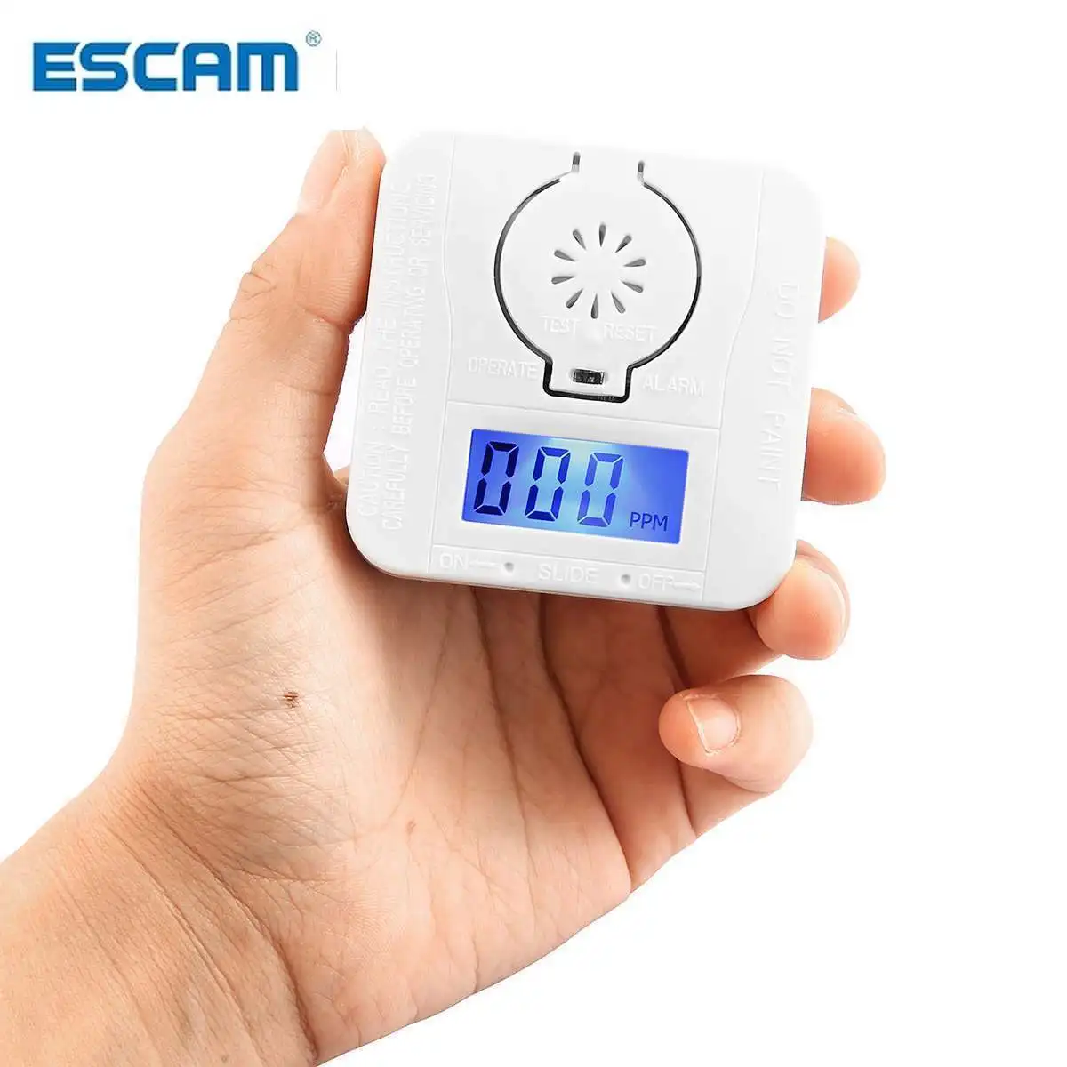 

New-Co Carbon Monoxide Smoke Detector Alarm Poisoning Gas Warning Sensor Security Poisoning Alarm Lcd Photoelectric Detectors
