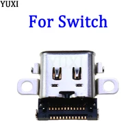 yuxi for nintendo switch console charging port power charger connector socket replacement for ns type c plug