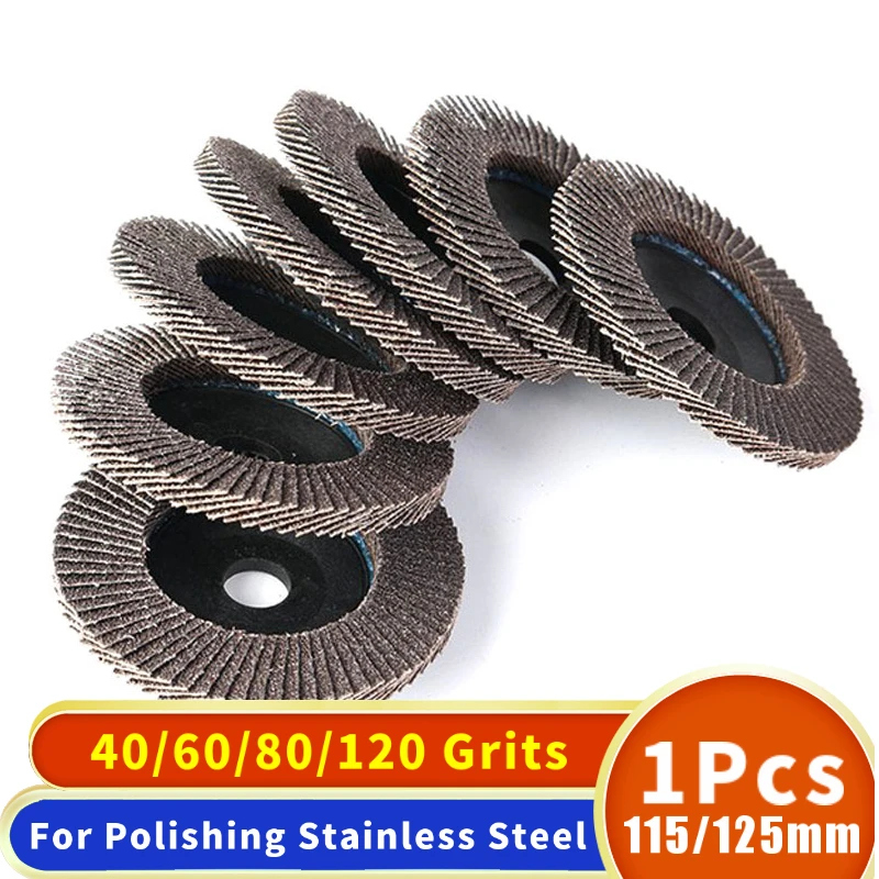 

1Pcs Grinding Wheels Flap Discs Sanding Discs 115/125mm 4.5/5Inch 40/60/80/120 Grit Angle Grinder Abrasive Wood Tools