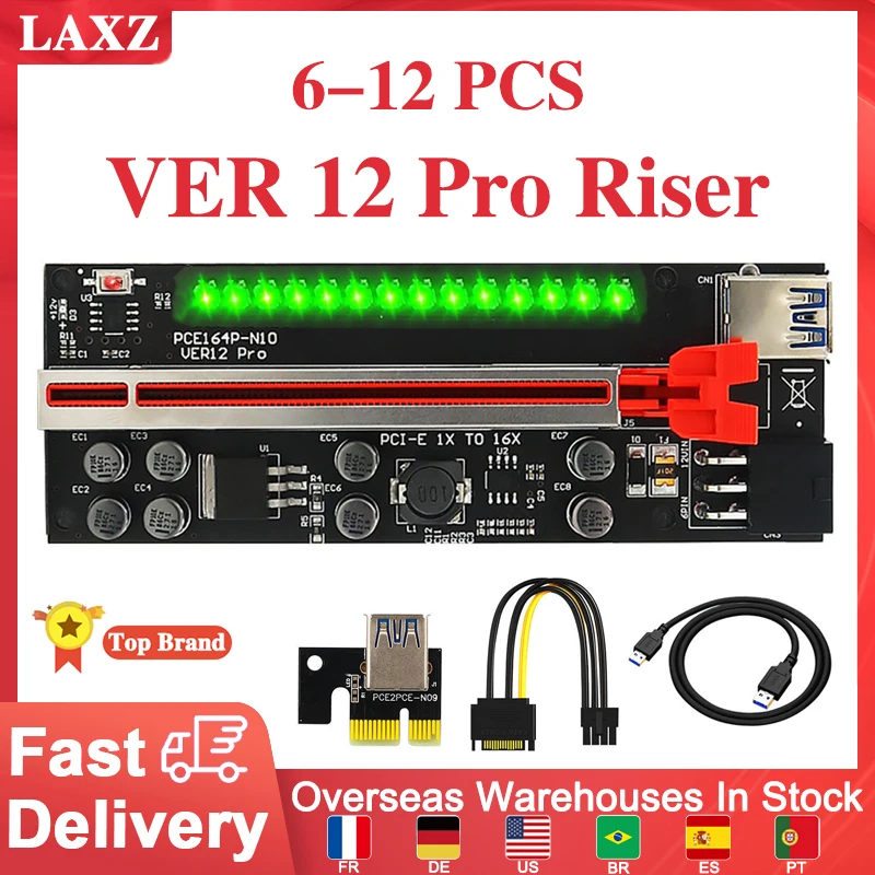 

6-12 шт., удлинитель для видеокарты VER12 Pro PCIE