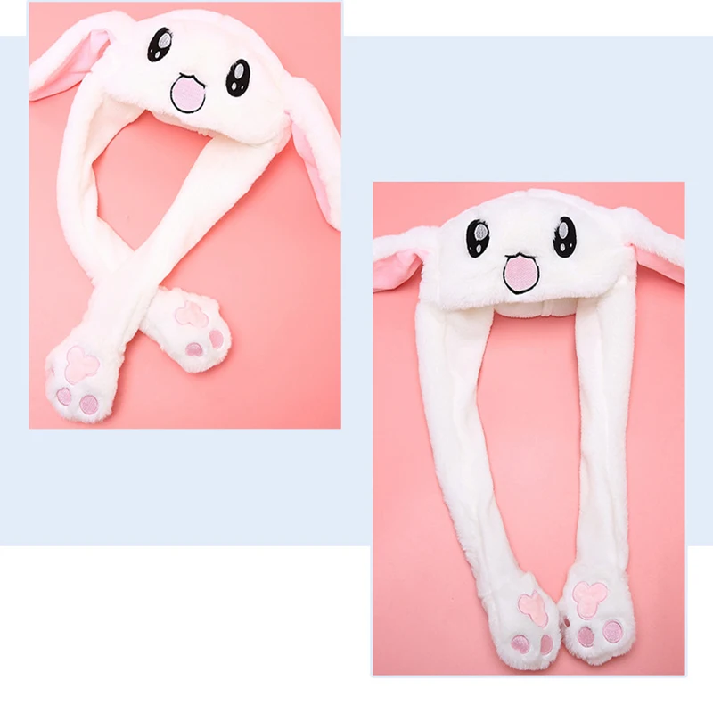 Мультяшные шляпы с подвижными ушками милый Игрушечный Кролик шапка подушкой