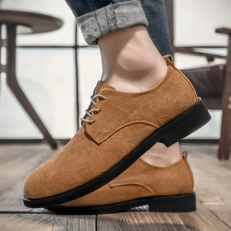 

Fashion Men Casual Shoes Oxfords Classic Suede Leather Men Flats Luxury Lace Up Zapatillas Hombre Moccasins Dress Shoes j3
