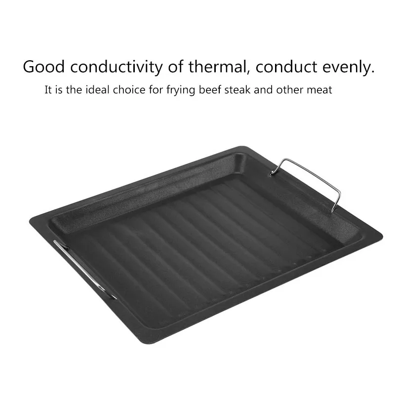 Черная сковорода для барбекю YOMEEI прочная пластина антипригарная кухонные