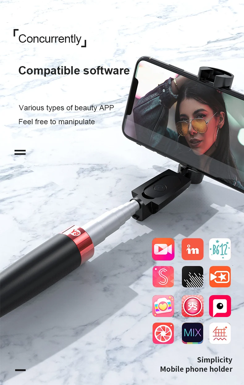 Складная селфи-Палка для телефона, Bluetooth, штатив, ручная, 3 в 1, монопод, мини-палка для селфи, беспроводной пульт дистанционного управления для IOS, Android