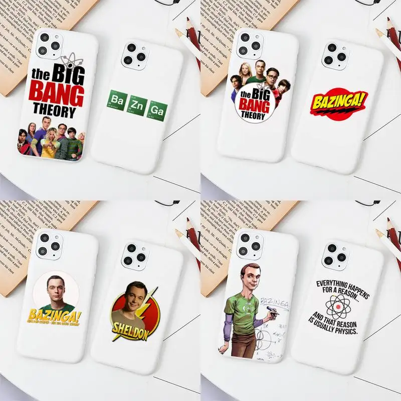 

Bazinga The Big Bang Theory tv show Phone Case for iphone 13 12 11 Pro Max X XS Max XR Solid Color For iPhone 7 8 6 6S Plus Case